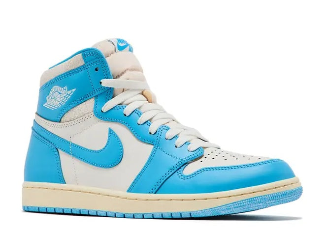 Air Jordan 1 Retro High OG Dark Powder Blue mens blue & cream high-top sneakers.