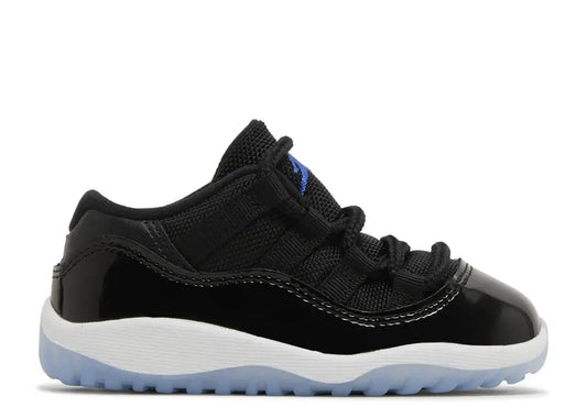 Jordan 11 Retro Low Toddler Black/Varsity Royal-White shoe.