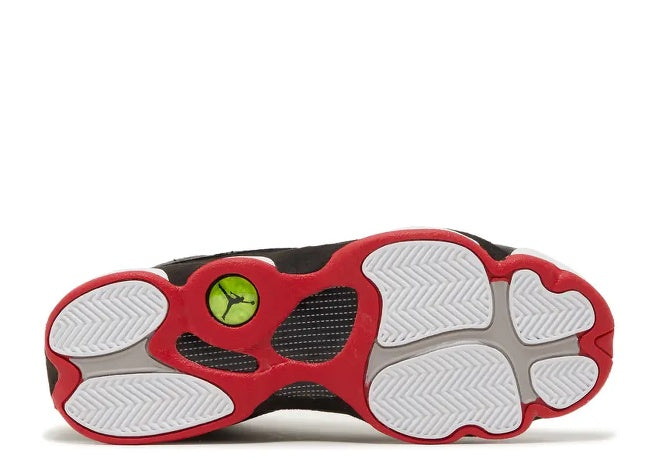 Air Jordan 13 GS Black True Red White sole with green Jumpman logo DJ3003-062