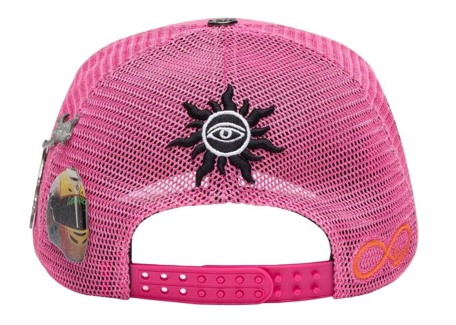Godspeed GS Forever Trucker Hat Fuchsia Washed Pink – Pink Fuchsia Washed Streetwear Cap with GS Forever Embroidered Logo