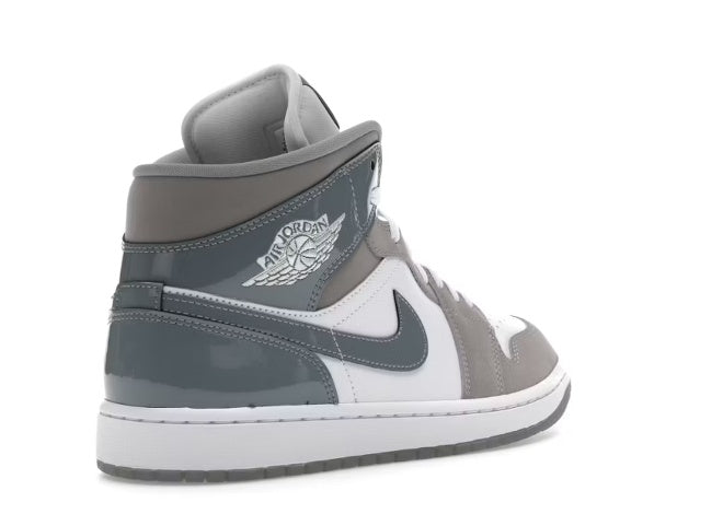 Nike Air Jordan 1 Mid SE ‘Patent Cool Grey’ 2024 Men’s Sneakers by Air Jordan
