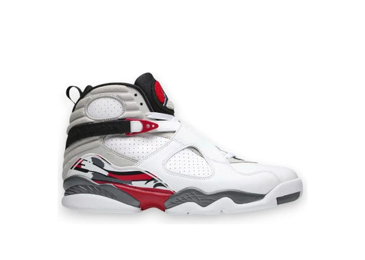Air Jordan 8 Retro Bugs Bunny 2025 white grey red black sneaker.
