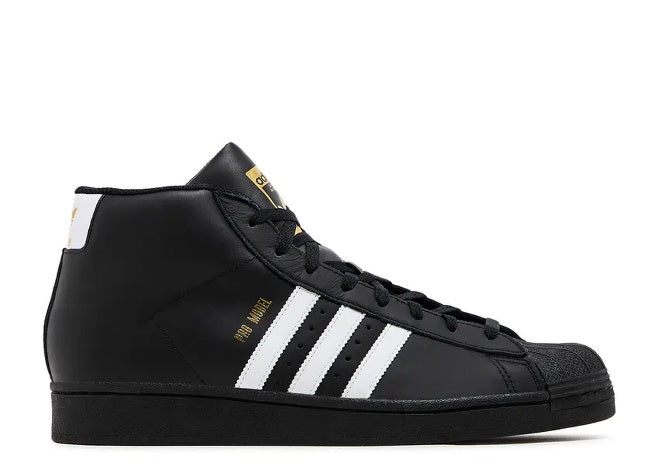 Mens Adidas Pro Model black white gold high-top sneaker FV5723