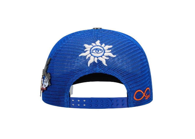 Godspeed Forever Trucker Hat Azul Blue – New York Exclusive Streetwear Cap with Embroidered Logo