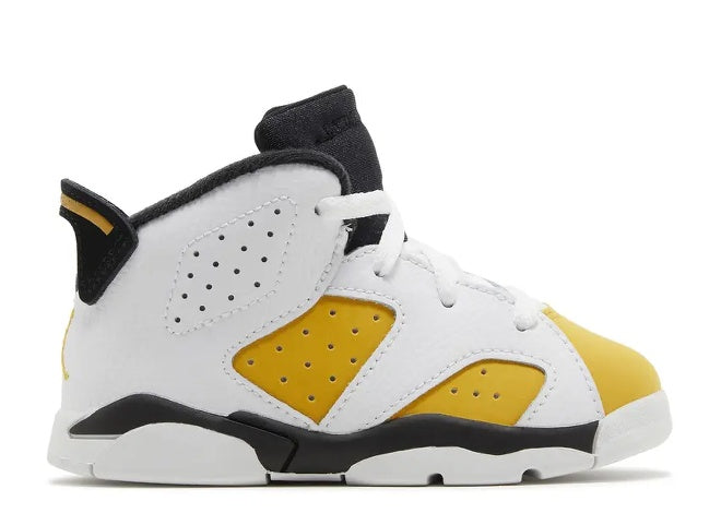 Air Jordan 6 TD toddler sneaker white yellow ochre black