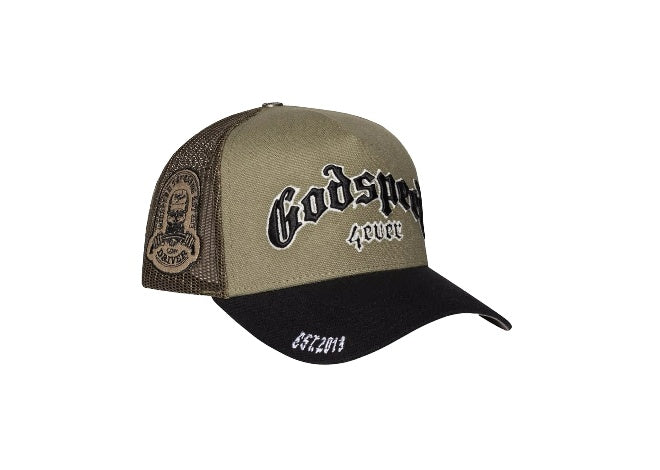 Godspeed Forever Trucker Hat Olive/Black