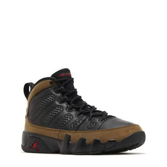 Air Jordan 9 Retro (GS) 'Black True Red Light Olive' - 75% Scale - Angle 2