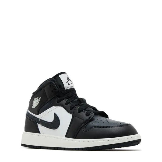 Air Jordan 1 Mid (GS) 'Black White' - 75% Scale - Angle 2