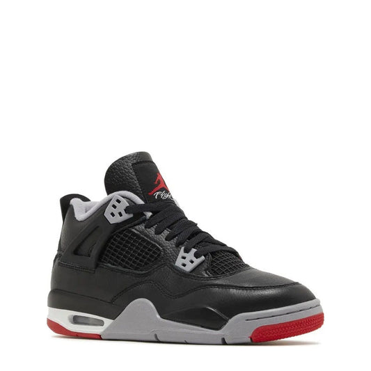 Air Jordan 4 Retro (GS) 'Black Fire Red Cement Grey' - 75% Scale - Angle 2