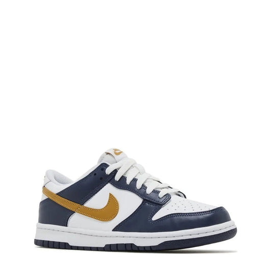 Nike Dunk Low (GS) 'Midnight Navy Wheat' - 75% Scale - Angle 2