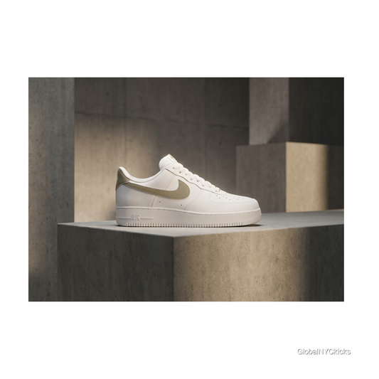 Nike Air Force 1 '07 'White Light Khaki' - 85% Scale - Angle 2