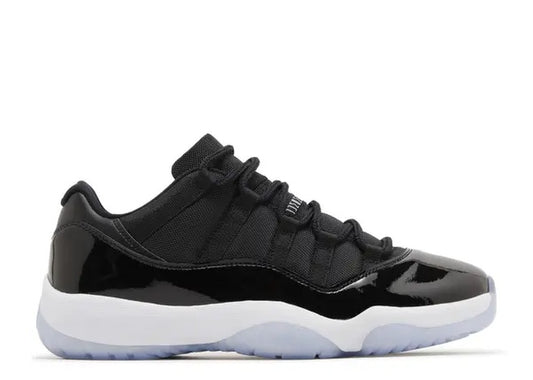 Black/white Nike Air Jordan 11 Retro Low Space Jam mens patent leather sneaker