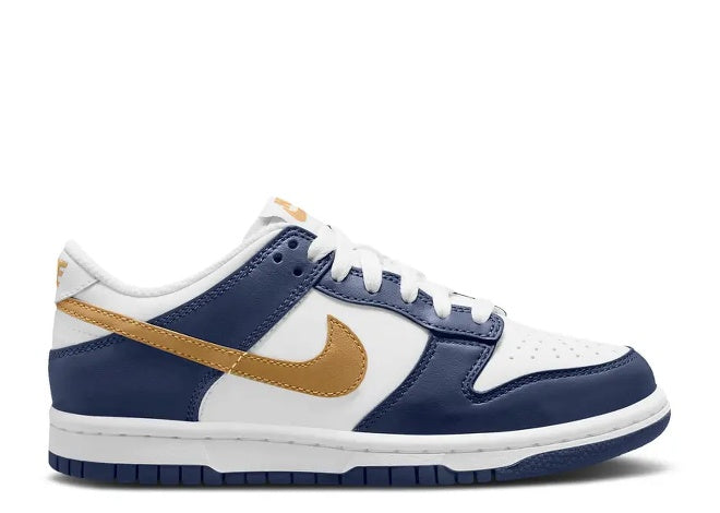 Nike Dunk Low GS Midnight Navy Wheat Grade School Sneaker