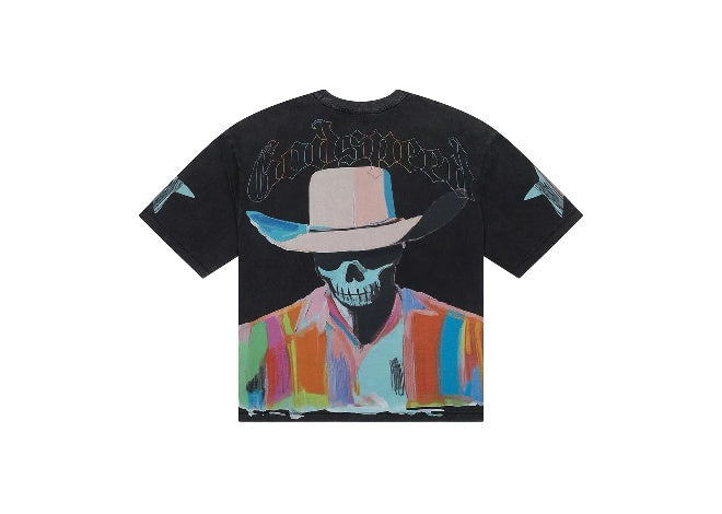 Godspeed Pastel Cowboy Tee Black – Urban Streetwear T-Shirt with Pastel Western Graphic