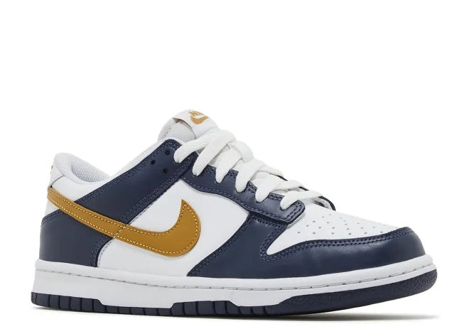 Nike Dunk Low GS Midnight Navy Wheat Grade School Sneaker
