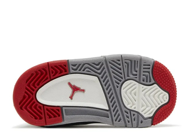 Nike Air Jordan 4 TD 'Black Fire Red Grey' Toddler Sneaker