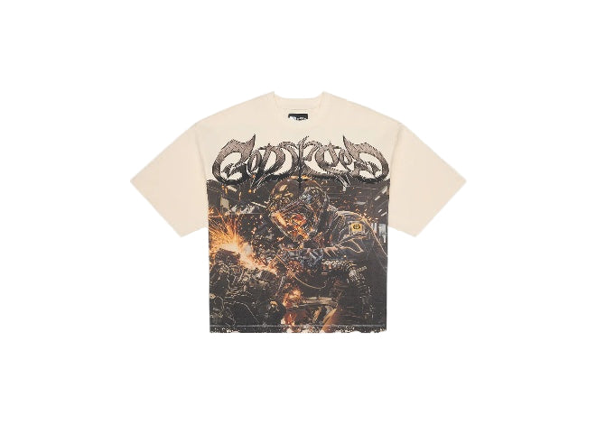 Godspeed Steel Sharpens Steel Bone Tee Men’s 'Beige'