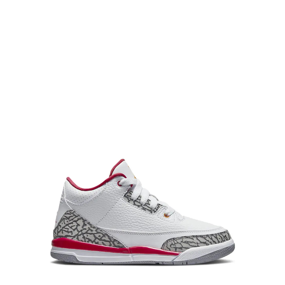 Air Jordan 3 Retro (PS) 'Cardinal Red' sneaker, side view