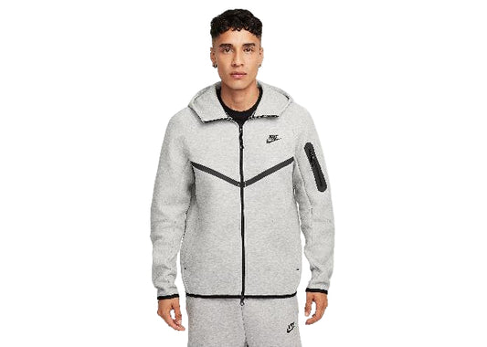 Nike Mens Tech Fleece Full-Zip Hoodie in Athletic Grey
