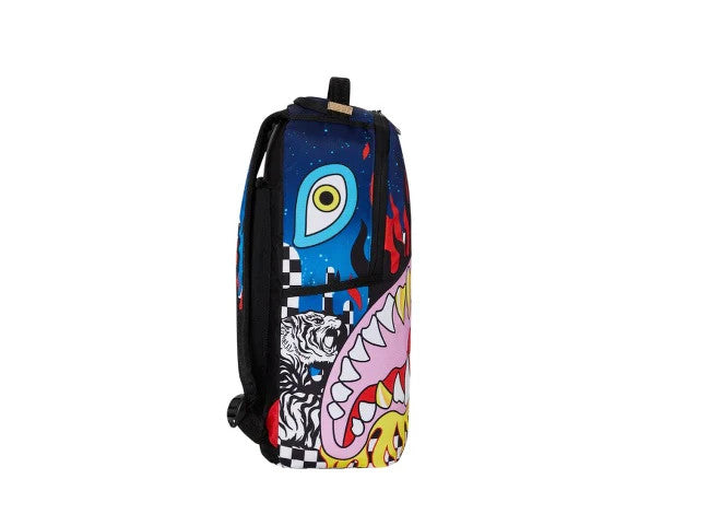 Sprayground Unisex Limited Edition Multi TURNIN AND BURNIN DLXSR BACKPACK