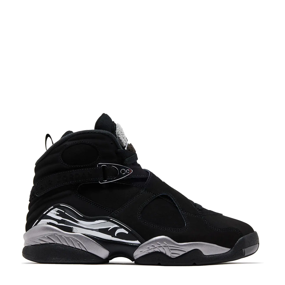 Air Jordan 8 Retro 'Chrome' sneaker, alternate view 4