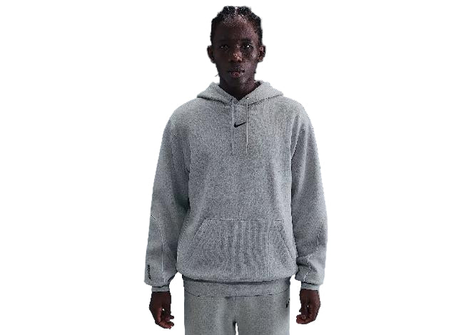 Nike NOCTA Athletic Grey Mens Hoodie with small black Swoosh logo.
