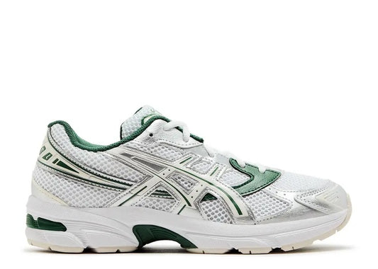 ASICS Gel 1130 GS mens white & shamrock green sneaker.