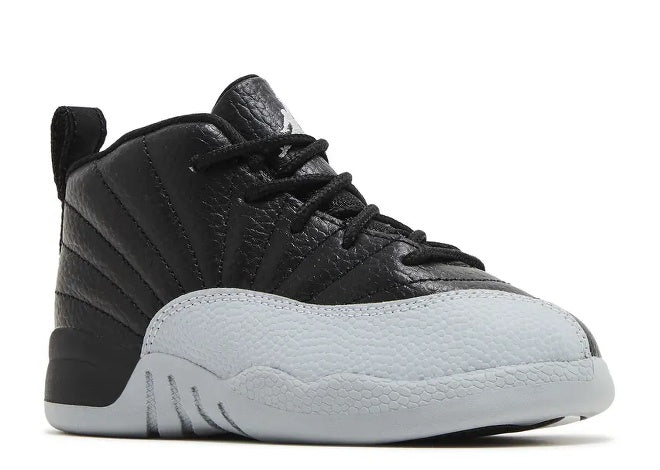 Air Jordan 12 Infants Black Wolf Grey unisex sneaker