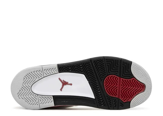 Air Jordan Jordan 4 PS White Fire Red - Black Unisex - Kids' - Sneaker