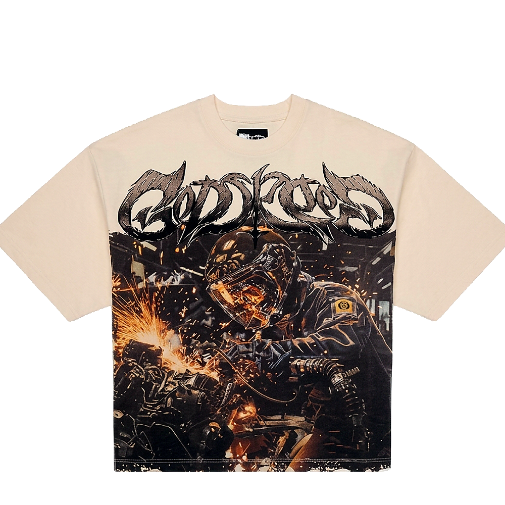 Godspeed 'Steel Sharpens Steel' Men's Bone Tee - Beige