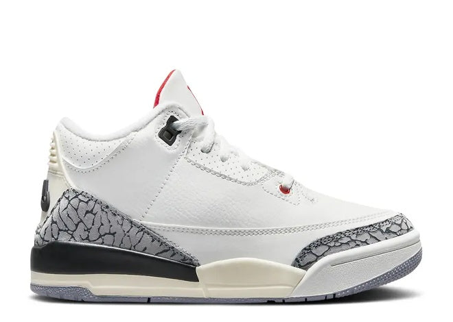 Nike Air Jordan 3 PS 'Summit White - Fire Red Black' Pre School Sneaker