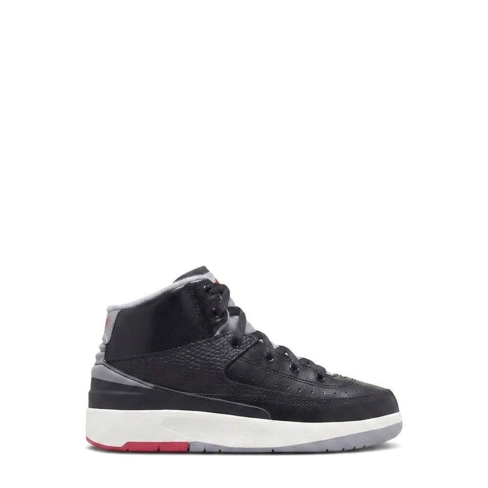 Air Jordan 2 Retro (PS) 'Black Cement Grey' sneaker, side view