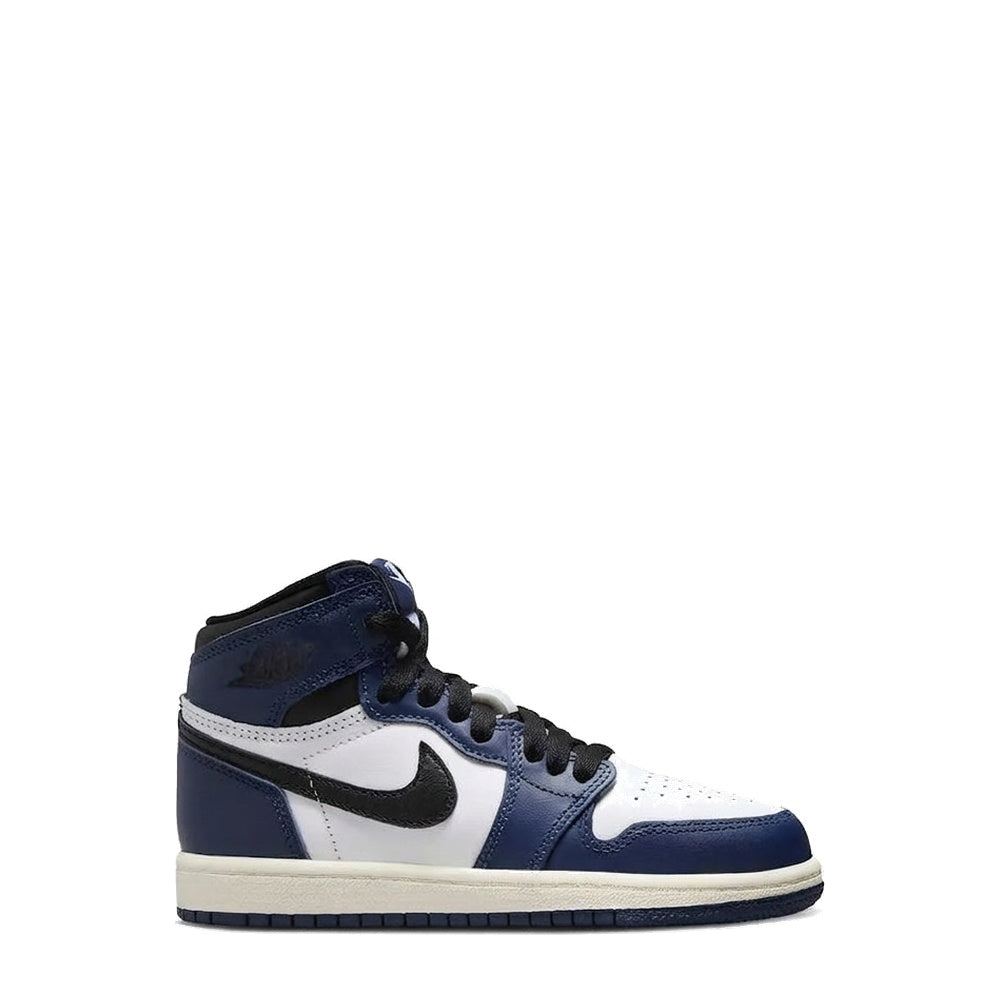 Air Jordan 1 Retro High OG (PS) 'Midnight Navy' sneaker, side view