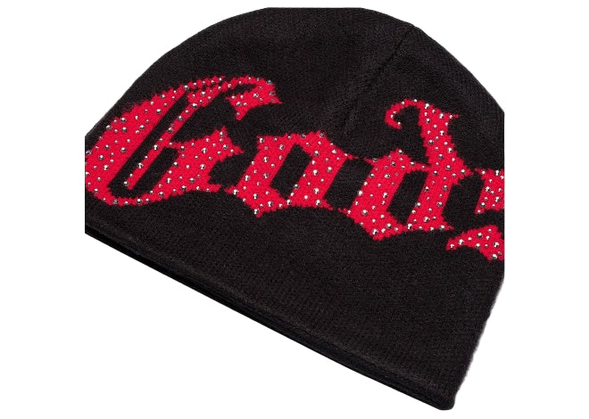 Black beanie with red studded Godspeed OG Logo