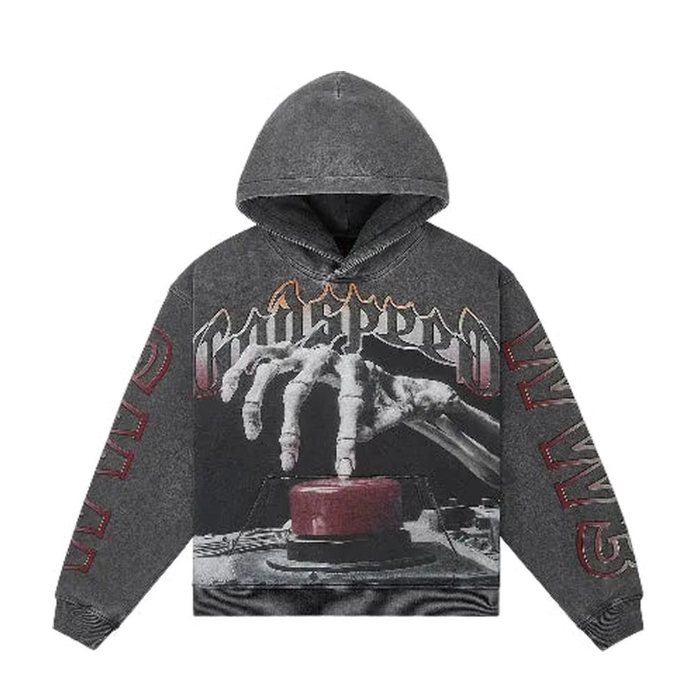 God Speed Hoodie 'Grey' - Angle 1
