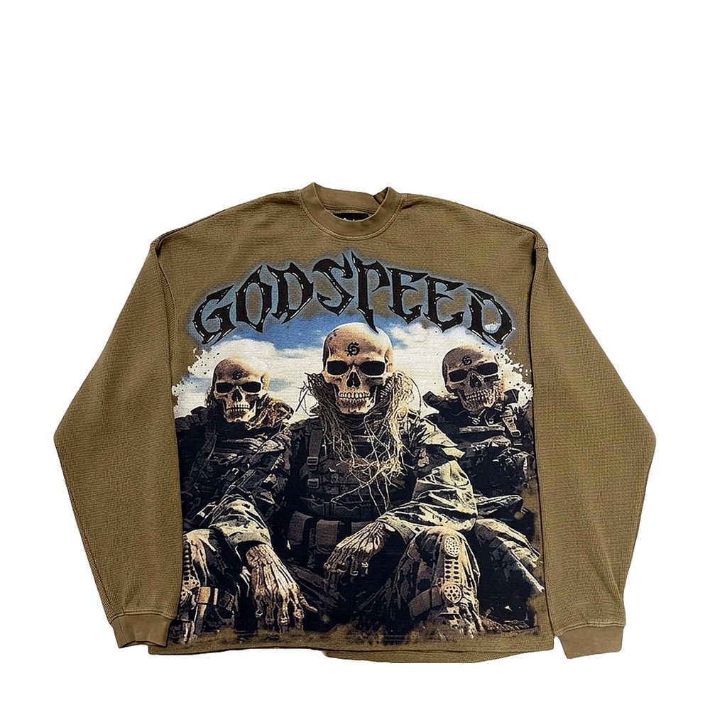 Godspeed Squadron Thermal Long Sleeve 'Olive', front view