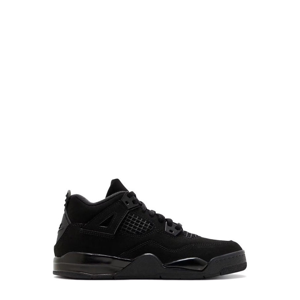 Air Jordan 4 Retro (PS) 'Black Cat' sneaker, side view