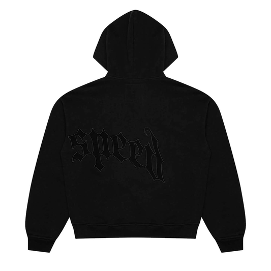 Godspeed Suit 06 OG Logo Sweats 'Double Black Boom' - 85% Scale - Angle 2
