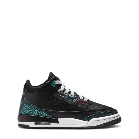 Air Jordan 3 Retro (GS) 'Black Siren Red Hyper Jade' - 75% Scale - Angle 2