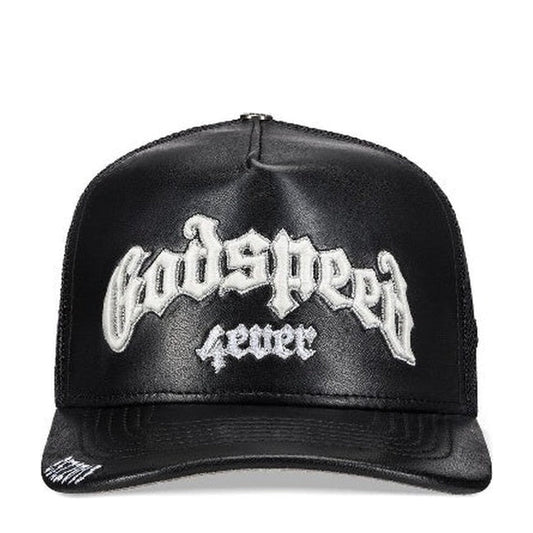 Godspeed Hats 10 Forever Trucker 'Leather' - 85% Scale - Angle 2