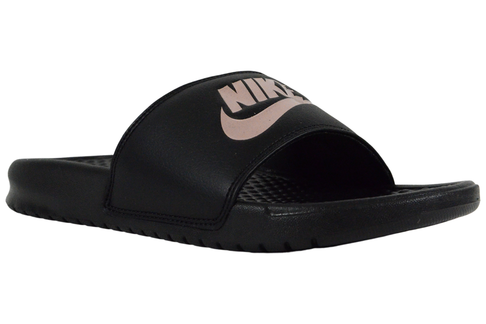 NIKE WMNS BENASSI JDI "BLACK/ROSE GOLD"