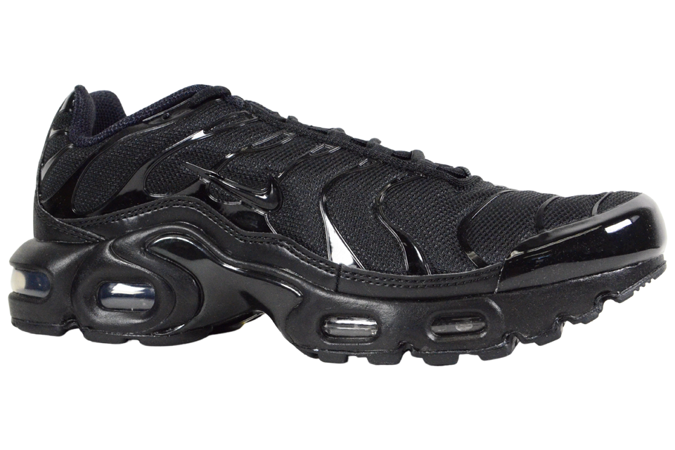 NIKE AIR MAX PLUS (GS) "TRIPLE BLACK"