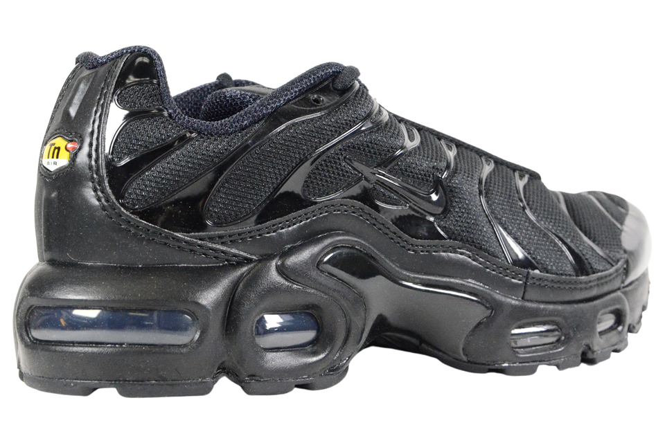 NIKE AIR MAX PLUS (GS) "TRIPLE BLACK"