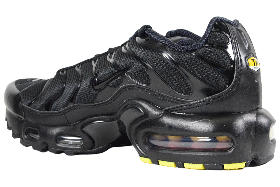 NIKE AIR MAX PLUS (GS) "TRIPLE BLACK"