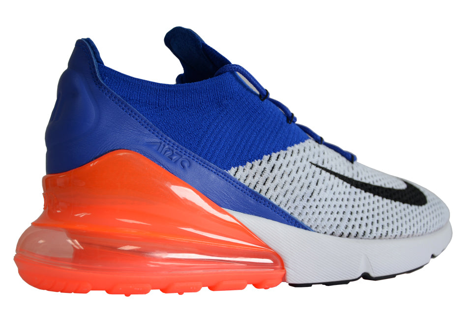 Nike Air Max 270 Flyknit "White/ Blue Blanco"