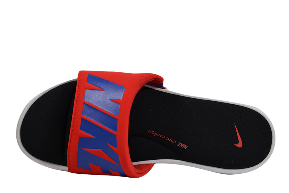 NIKE ULTRA COMFORT 3 SLIDE "Black/Racer blue-red"