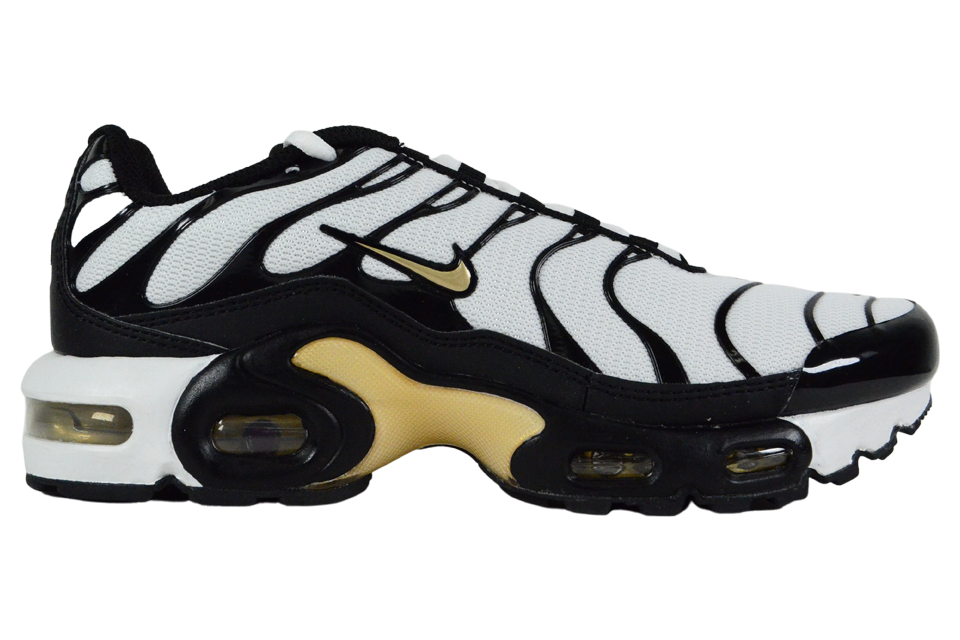 NIKE AIR MAX PLUS (GS) "WHITE METALLIC GOLD"