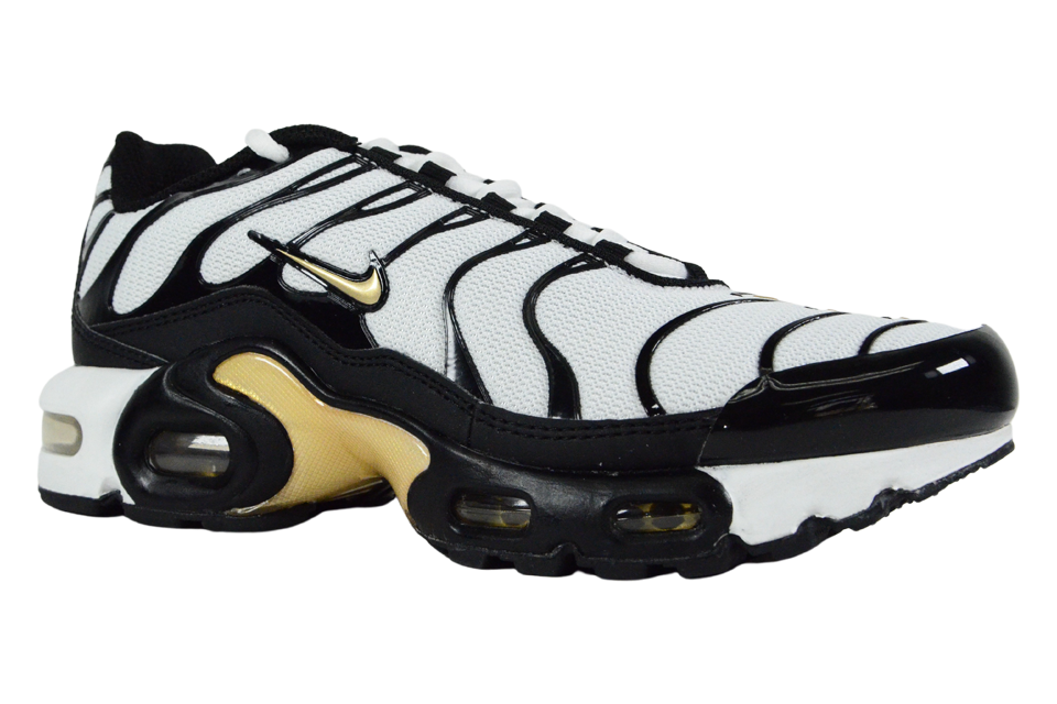NIKE AIR MAX PLUS (GS) "WHITE METALLIC GOLD"