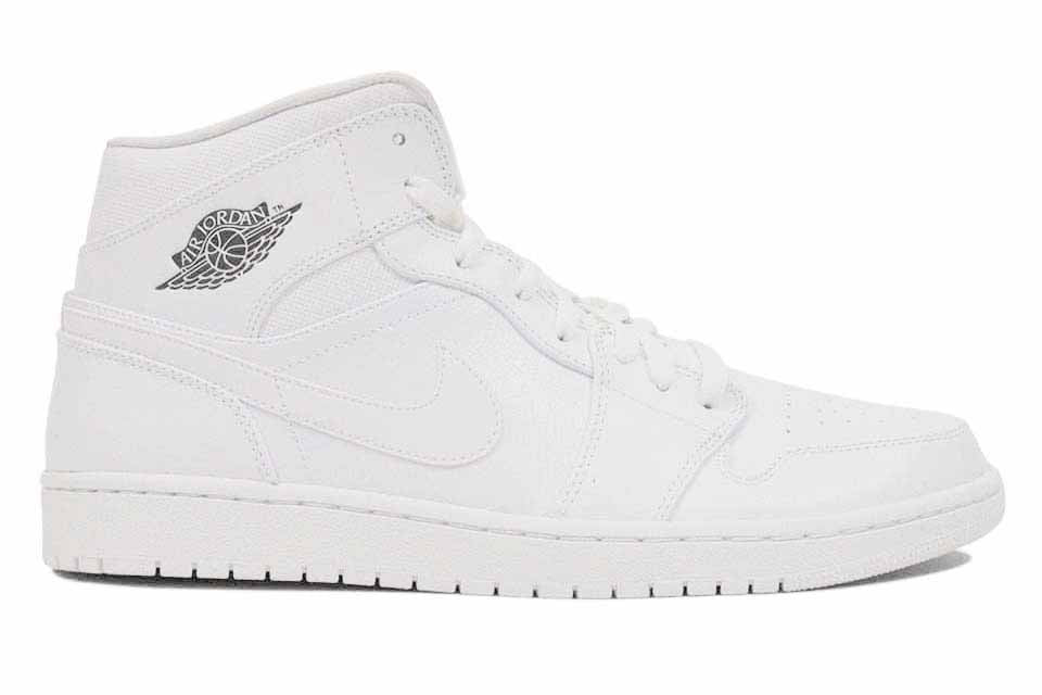 Air  Jordan 1 Mid  "White/White"