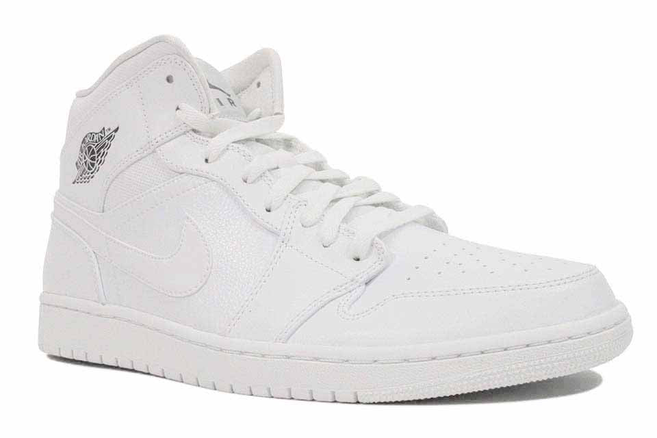 Air  Jordan 1 Mid  "White/White"